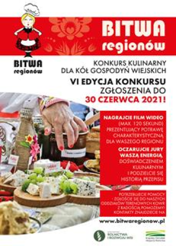 &bdquo;Bitwa Region&oacute;w&rdquo;- konkurs kulinarny dla K&oacute;ł Gospodyń Wiejskich