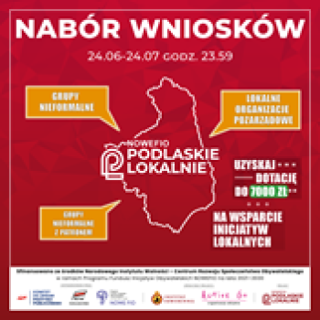 Konkurs na Wsparcie Inicjatyw Lokalnych " Podlaskie Lokalnie"