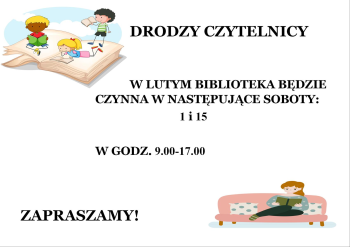 Biblioteka otwarta w soboty- LUTY