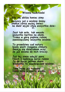 Wiosna nadchodzi