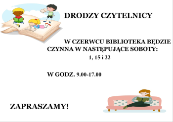 Biblioteka otwarta w soboty - czerwiec