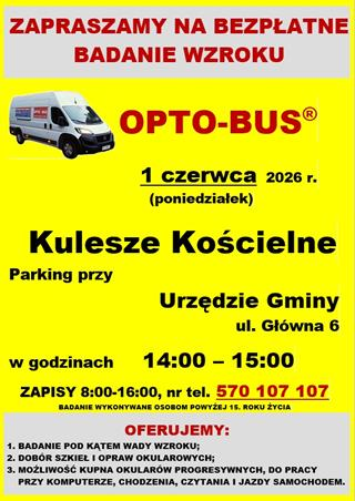 Opto-bus - bezpłatne badanie wzroku