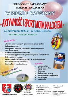 IV PIKNIK RODZINNY "AKTYWNOŚĆ I SPORT MOIM NAŁOGIEM"