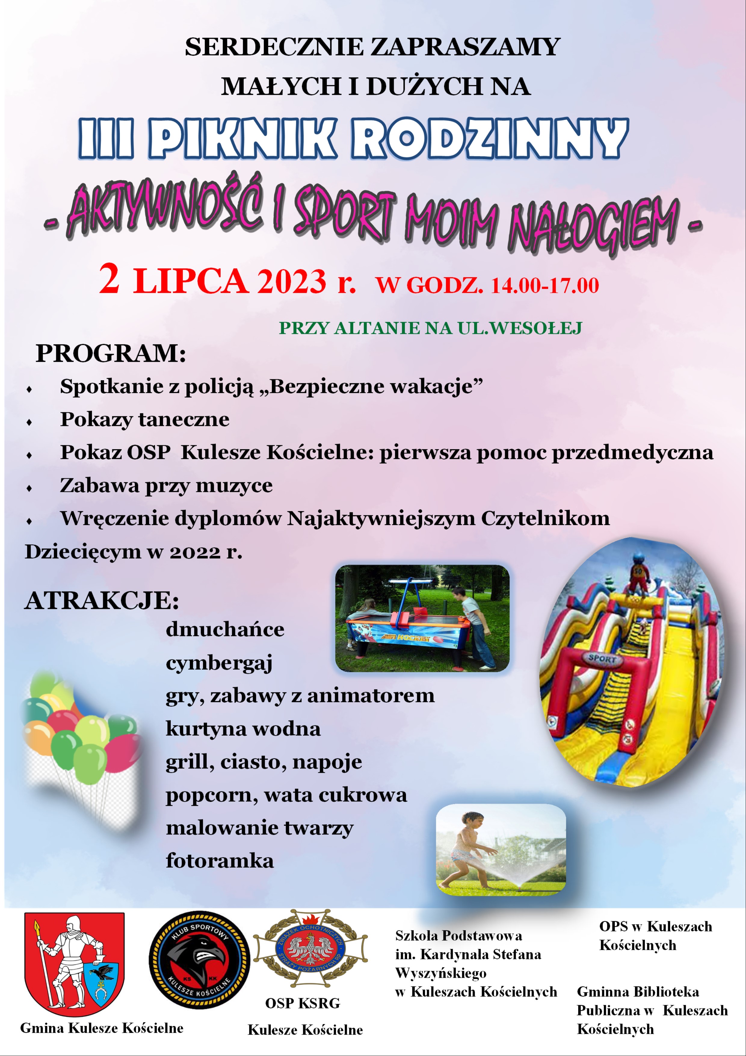 III PIKNIK RODZINNY- AKTYWNOŚĆ I SPORT MOIM NAŁOGIEM!