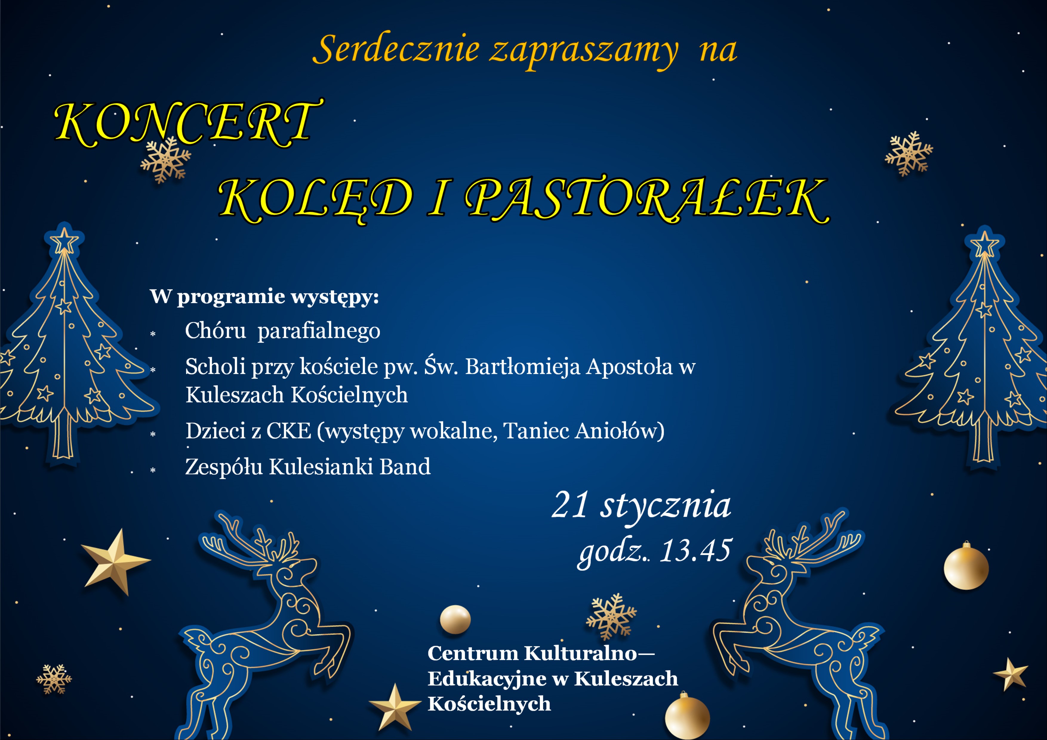 KONCERT KOLĘD I PASTORAŁEK