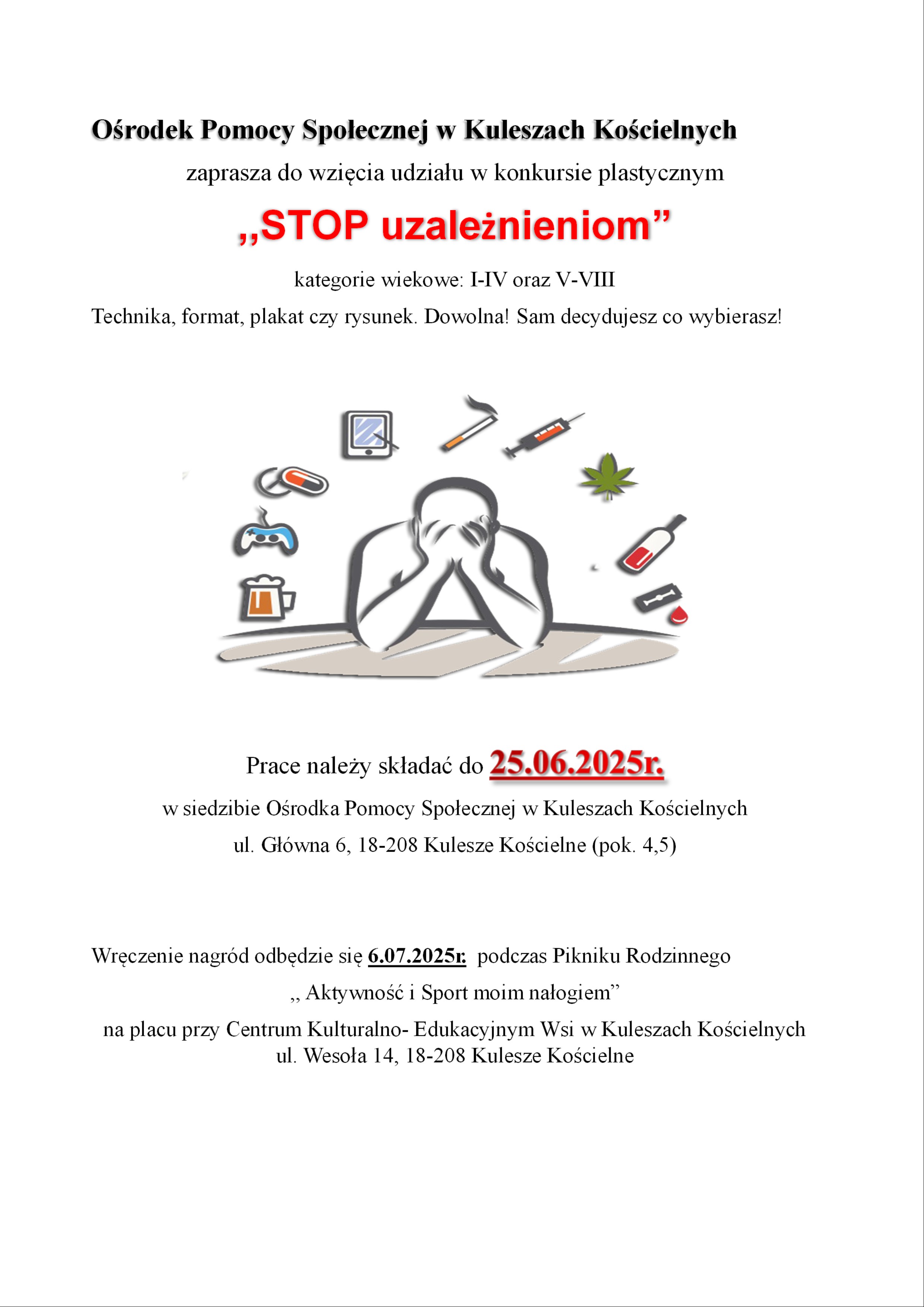 Konkurs Plastyczny ,,STOP uzależnieniom''